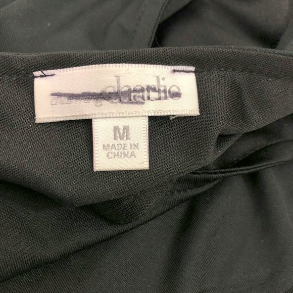 EUC Charming Chalie Black & Taupe Criss Cross Open Back Fit & Flare - Picture 4 of 6